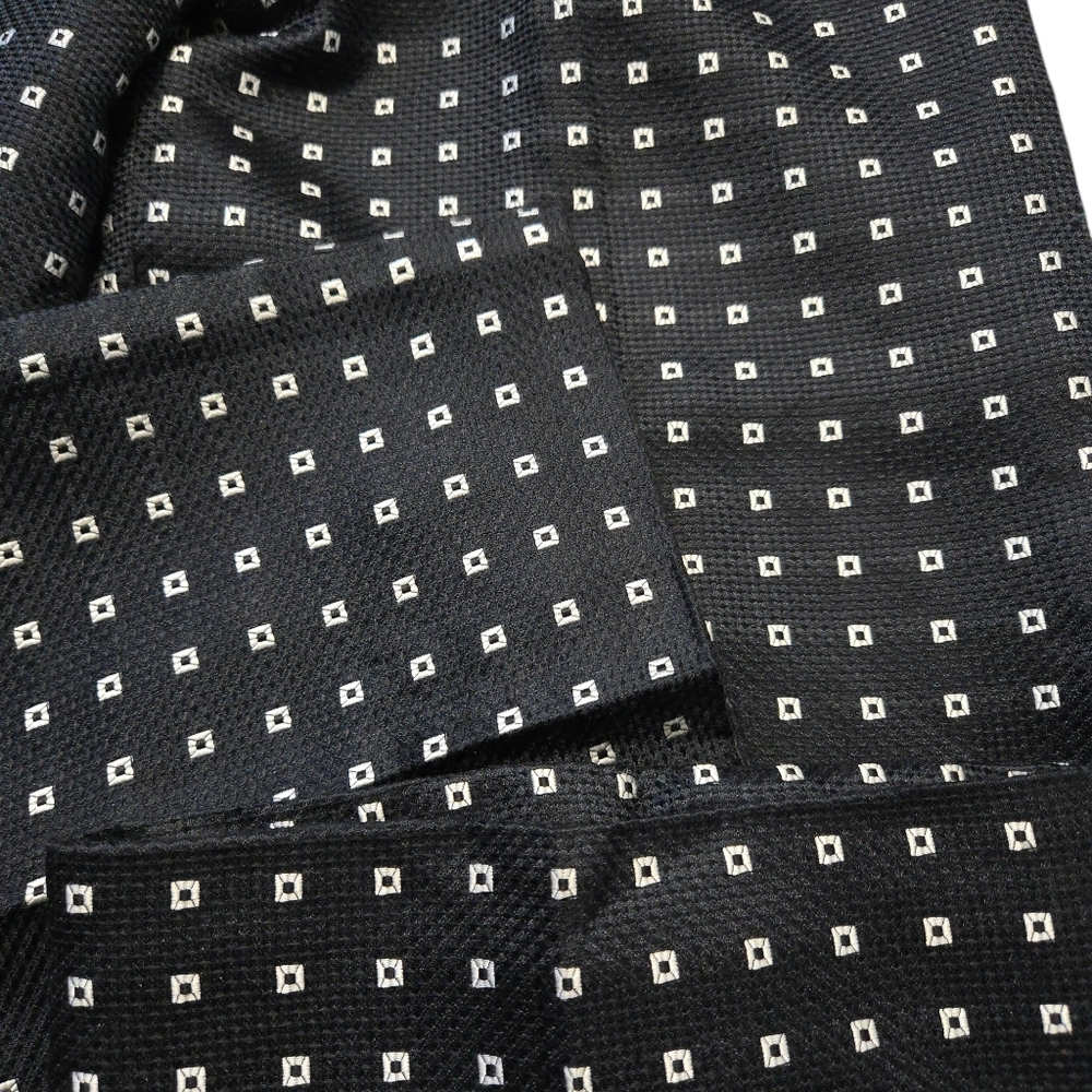 Zang Toi Trouser Pant Black Dotted Geometric - Picture 4 of 6